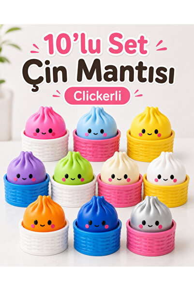 GiginGo Sukuşi 10'lu MEGA Set - Çin Mantısı Rengarek 10 Adet (Pembe, Mavi, Sa...