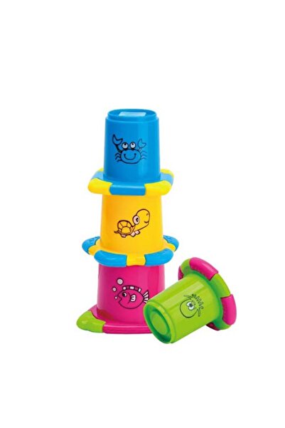 Tanny Kids أكواب ملونة للأطفال للتكديس والفرز والبناء - لعبة تعليمية