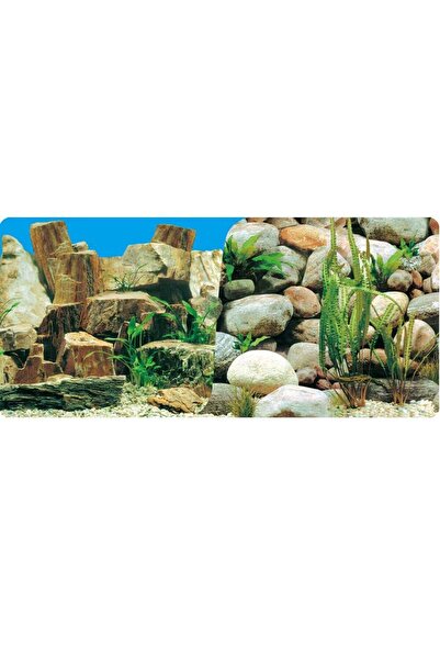 Ocean Free Fundal acvariu folie pietre si stanci 3D 100X60cm