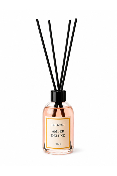 Eau Dubai Amber Deluxe Difuzor de parfum pentru cameră, Difuzor cu bețișoare,...