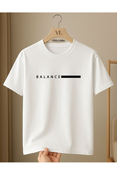 VİVA LORA Μπλουζάκι με στάμπα BALANCE, 100% βαμβακερό, με λαιμόκοψη ποδηλάτου...