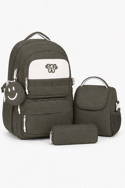 Freedom 4-Piece Satin Fabric Unisex Waterproof Primary School Bag Set with Lu...