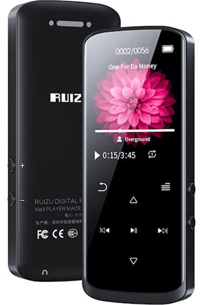 Ruizu MP3 Player 16GB με οθόνη αφής 1.8 " Μαύρο D50-16GB