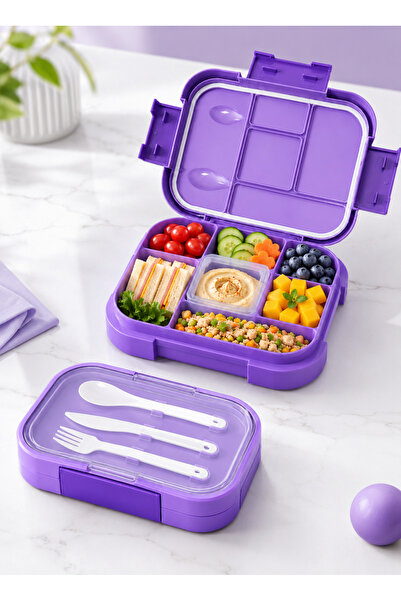 Generic Lunch Box for Kids 1000ML, 5-Compartment Microwave Safe Bento Box, Le...
