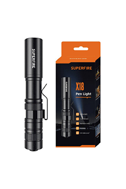 SUPERFIRE Lanterna LED X18 pentru camping și pescuit cu luminozitate ridicată...
