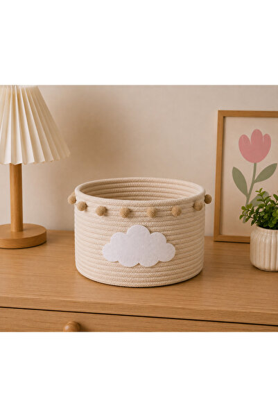 Berçak Home Cloud Figured Decorative Basket – Children & Baby Room Organizer ...
