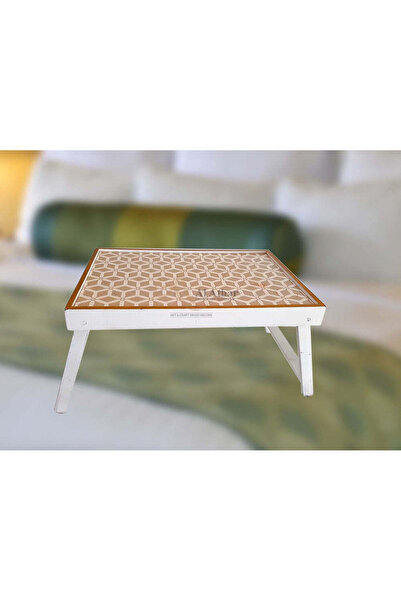Al Athar Arts Hand Made Laptop Wooden Bed Table With Folding Legs(L:18''D:12'...