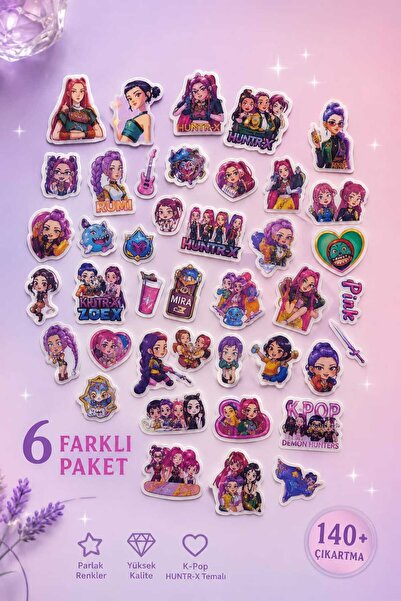 PeriMila K-Pop Huntr-X Temalı Sticker Çıkartma Seti - 6 Farklı Model