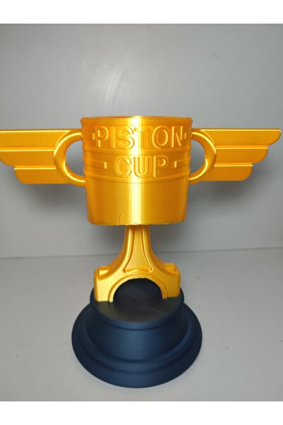 Piston Kupası Kalemlik | Cars Yarış Kupası Temalı 3D Baskı Masaüstü Organizer | Kişiye Özel Hediye