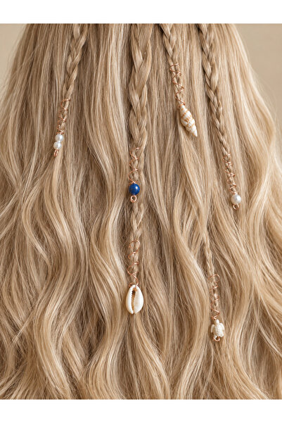 Bukiro Set of 6 Handmade Spiral Hair Earrings – Bohemian Hair Charm, Braided ...