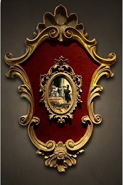 bsdartgift Vintage Tasarım Kadife Dekoratif Duvar Tablosu