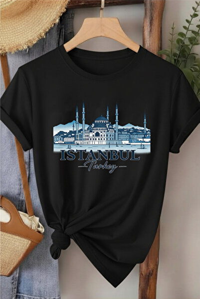 l'eivor Γυναικείο βαμβακερό μπλουζάκι Istanbul Printed χωρίς φίλτρο