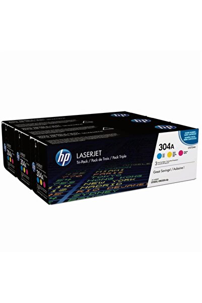 Universal مجموعة حبر HP 304A الأزرق والأحمر والأصفر من 3 قطع CF372AM CC531A-C...