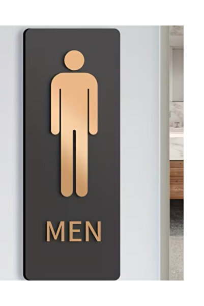 hdrlazerdizayn Wooden Wc (Toilet) Directional Sign Set of 3