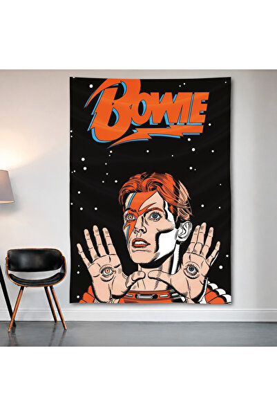 Geek Cultcha David Bowie Wall Covering Wall Tapestry First Quality Satin Fabr...
