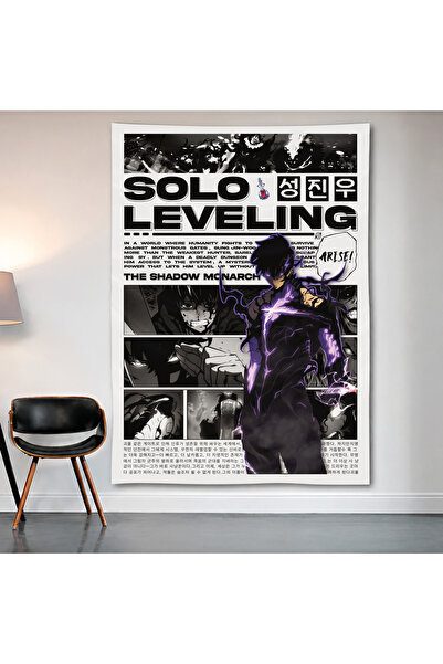 Geek Cultcha Solo Leveling Sung Jinwoo Wall Covering Wall Tapestry First Qual...