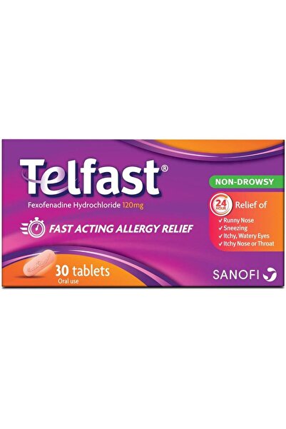TELFAST ® 120mg | 2x15 Tablets | Fast Acting Allergy Relief | Non-Drowsy