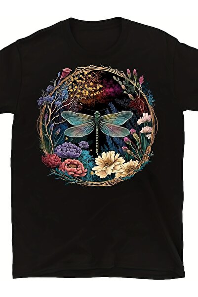 STITCHLY تي شيرتات عتيقة الطراز للجنسين بتصميم اليعسوب