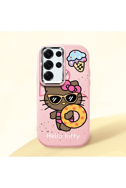 Hontinga Samsung Galaxy S25 Ultra Compatible Case Camera Protector Pink Silic...