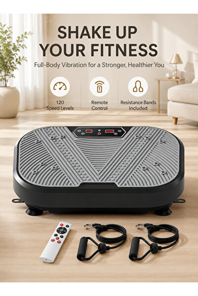 Pomefar Vibration Fitness Machine for Home Workout, Full Body Shaker Platform...