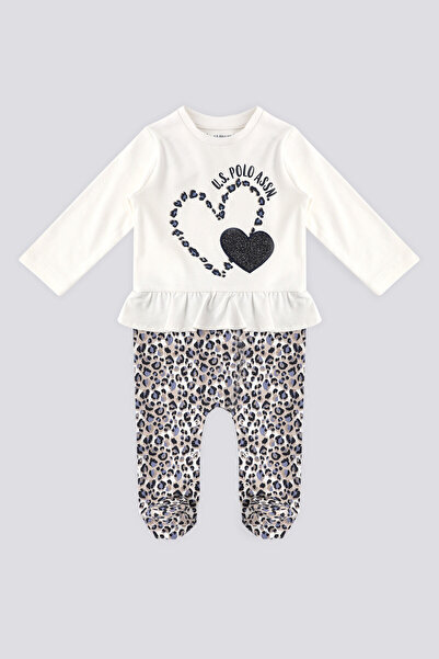 U.S. Polo Assn. U.S. Polo Assn Baby Girl Navy Blue Jumpsuit