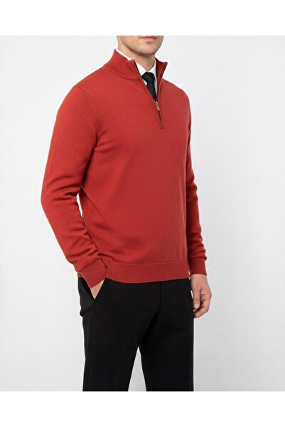 TerziAdemAltun Italian Style Slim Fit Men's Half Turtleneck Zipper Knitwear S...