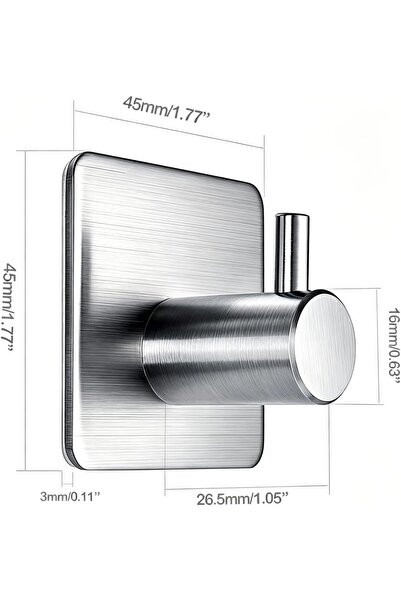 123 Stainless steel adhesive hooks, durable and waterproof, hanging hooks sui...