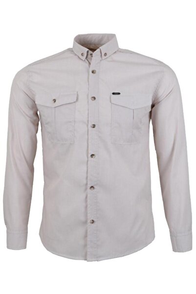 Modarar Men's Sports Shirt with Double Pockets Slim Fit Rar01414