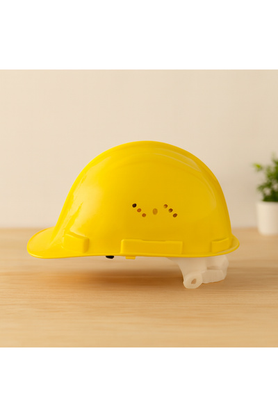 magicool Keyed Rear-Adjustable Air Hole-Free Yellow-White Helmet