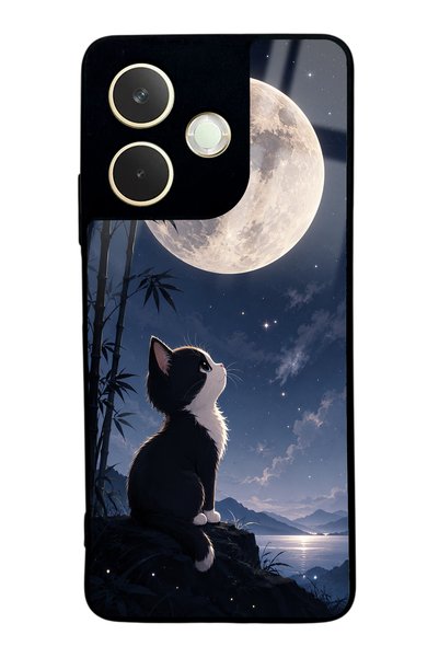 Spoyi حافظة هاتف لامعة بتصميم Moon Guardian Kitty لهاتف Oppo A5 Pro