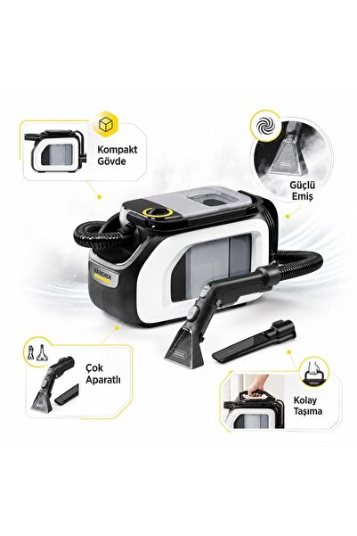 Karcher Compact Halı Yıkama Makinesi 500W Halı Koltuk Döşeme ve Araç İçi Deri...