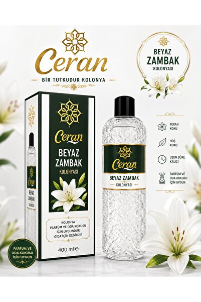 CERAN KOLONYA BEYAZ ZAMBAK KOLONAYSI 400 ML KUTULU