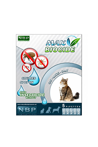 Max Biocide Pipete antiparazitare pentru pisica, Max , Geraniol, 5 buc x 1 ml