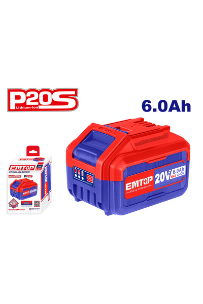 NO BRAND Μπαταρία ιόντων λιθίου emtop με ισχύς 20V 6.0ah li-ion ebpk2060 πηγή...