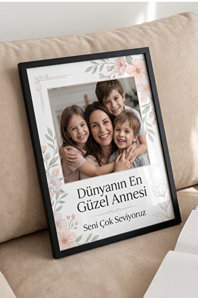 ÇELİKLER HEDİYE Kişiye Özel Anne Fotoğraf Çerçevesi Dünyanın En Güzel Annesi ...