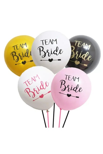 Baloane Vesele Σετ 10 Μπαλονιών Πάρτι Εργένηδων  "Team Bride " (Επάνω & Κάτω)...