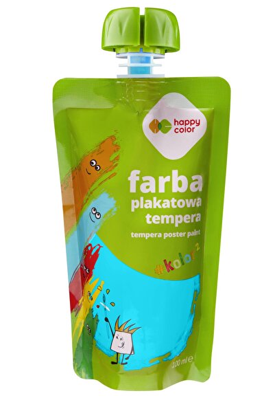 HAPPY COLOR Vopsea tempera 100ml, non-toxic, pentru copii 3+, turcoaz