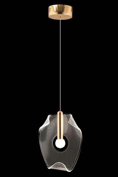 Avonni AV-7015-8051-1 Gold Kaplama Klasik Avize LED Metal Pleksi H: 100 cm, Ø...
