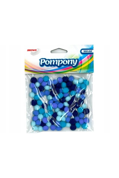 BREWIS POMPONE DECORATIV ALBASTRU PENTRU COPII
