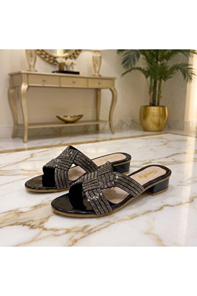 Fuzhoulanyang Women’s Fashion Flat Slide Sandals, Pearl Rhinestone Open Toe S...