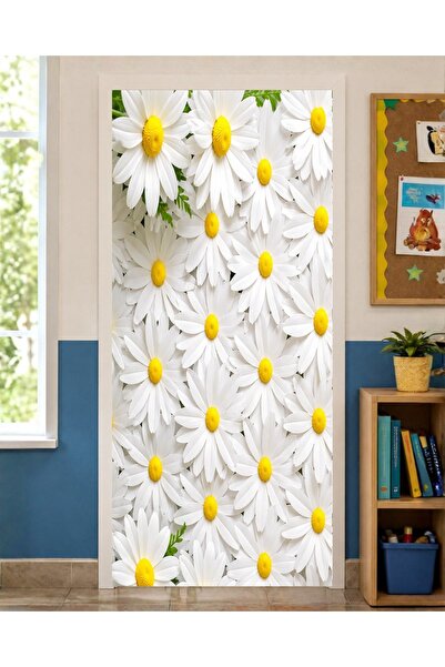 PROMISEBACKDROP2 زينة باب مرنة مقاس 190x75 سم، زينة باب من القماش، بتصميم زهر...