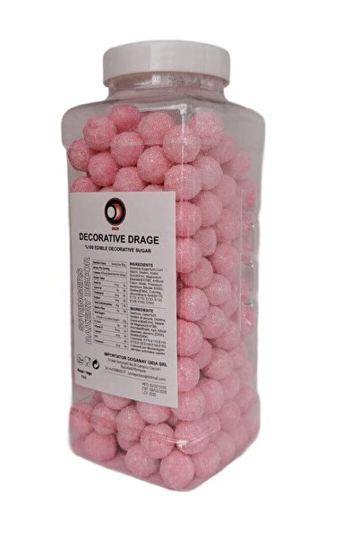 DGN Perle de zahăr decorative roz strălucitoare 750g