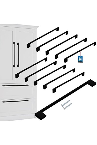 KOTARBAU Mâner pentru mobilier de bucătărie Clasic Modern Alungit Negru Mat D...