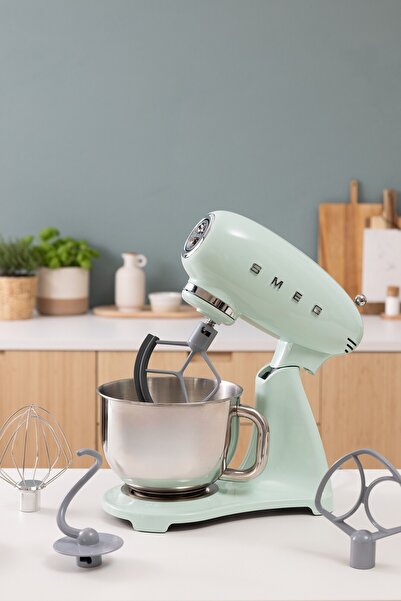 SMEG 50'lerin Tarzı Sabit Karışım ® Plus 4,8L Pastel Yeşil SMF05+ Stand Mikse...