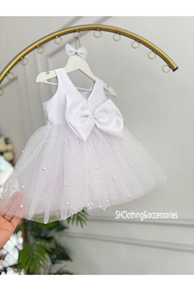 SHClothing accessories White Pearls Girls Special Design Evening Dress Weddin...