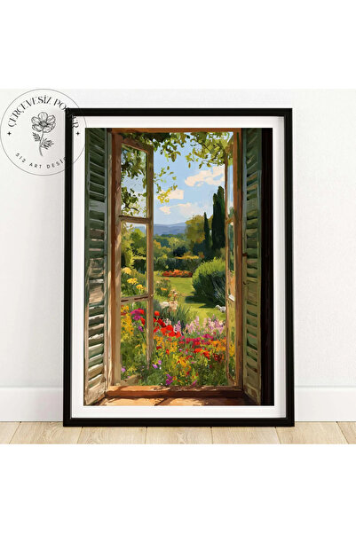 512 STORE Estetik Doğa Tasarım İlüstrasyon Çerçevesiz Kuşe Kağıt Poster Ev Of...
