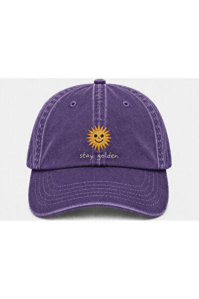 WeavedCo Stay Golden Keep the Sparkle Vintage Washed Hat (Not Printed, Embroi...