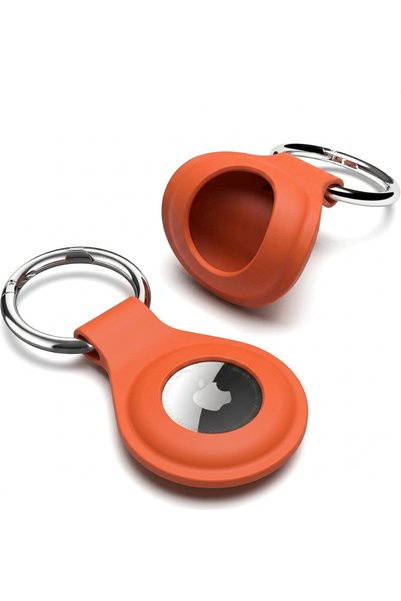 NO BRAND Silicone Protective Case for Apple AirTag (2nd Generation) with Keychain, Anti-Lost Cover