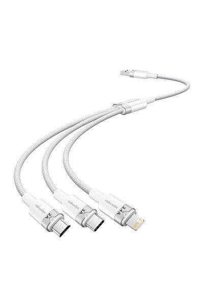 Vention Cablu USB 2.0 A pentru telefoane iPhone Lightning, Micro USB, Type-C,...