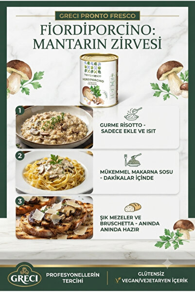 ProntoFresco Sotelenmiş Dilimlenmiş Porçini Bolet Mantarı Konservesi 800 Gr.